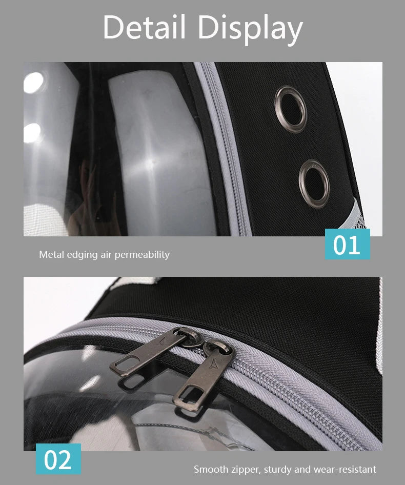 PawFlow Capsule Astronaute – Transport Sécurisé
