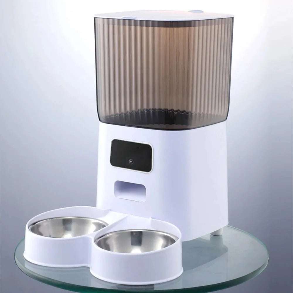PawFlow Mangeoire Automatique avec Caméra – Double Bol, 5L, Contrôle via App
