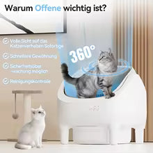 Litière autonettoyante PawFlow pour chat – vue principale