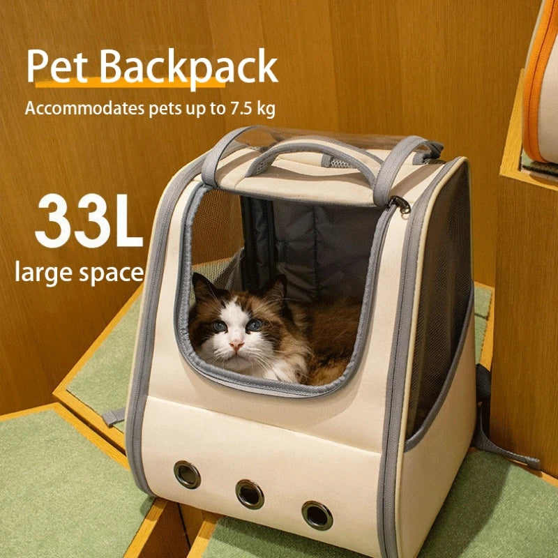 Sac à Dos de Transport Chat & Chien – Grande Capacité & Respirant