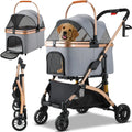 Poussette 4-en-1 Chat & Chien – Aluminium, Siège Auto & Sac de Transport