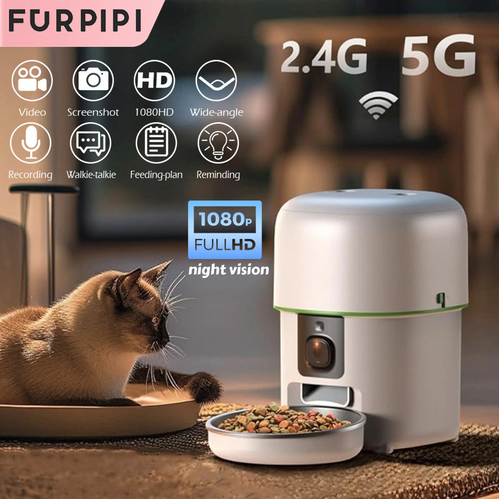 Gamelle Connectée Caméra HD WiFi 5G – Nourrissez & Surveillez à Distance