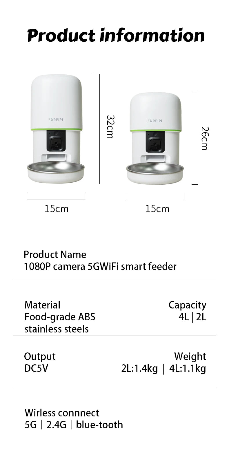 Gamelle Connectée Caméra HD WiFi 5G – Nourrissez & Surveillez à Distance
