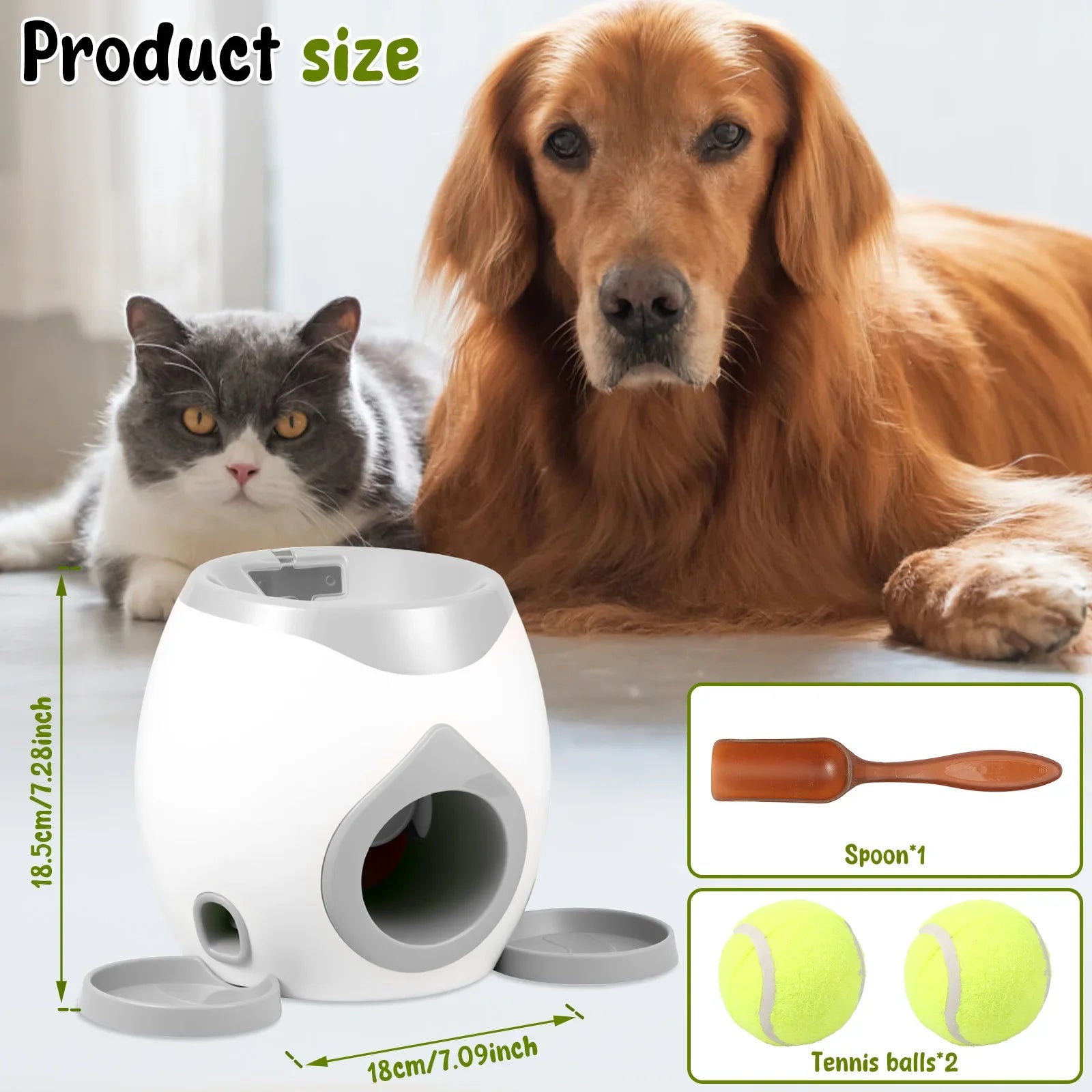 Lanceur de Balles Automatique Chien – Jeu Interactif + Distributeur Friandises