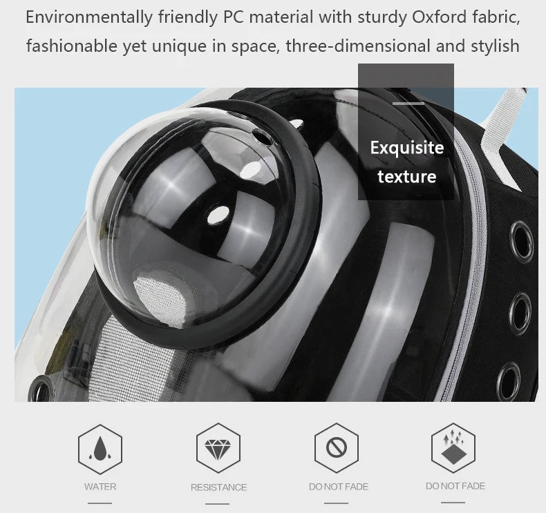 PawFlow Capsule Astronaute – Transport Sécurisé