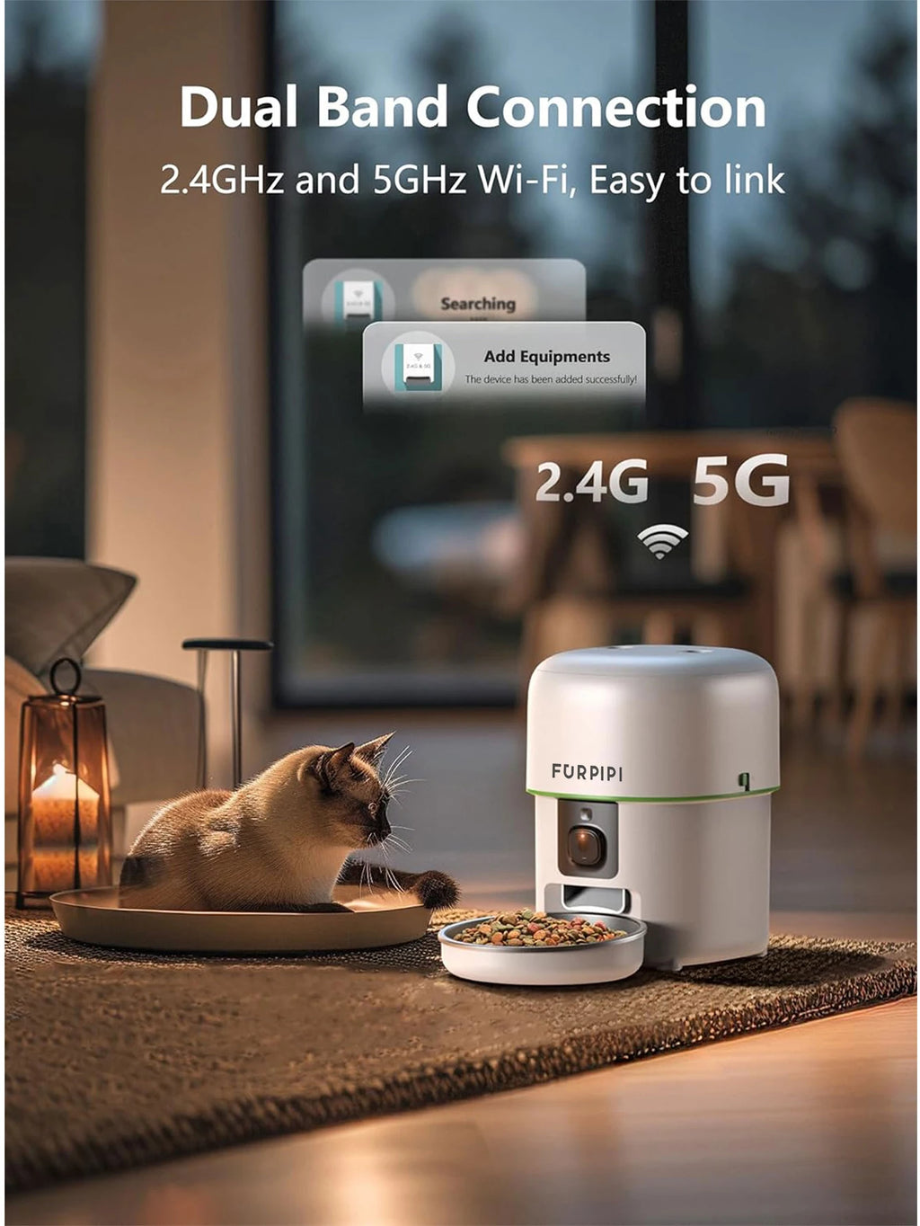 Gamelle Connectée Caméra HD WiFi 5G – Nourrissez & Surveillez à Distance