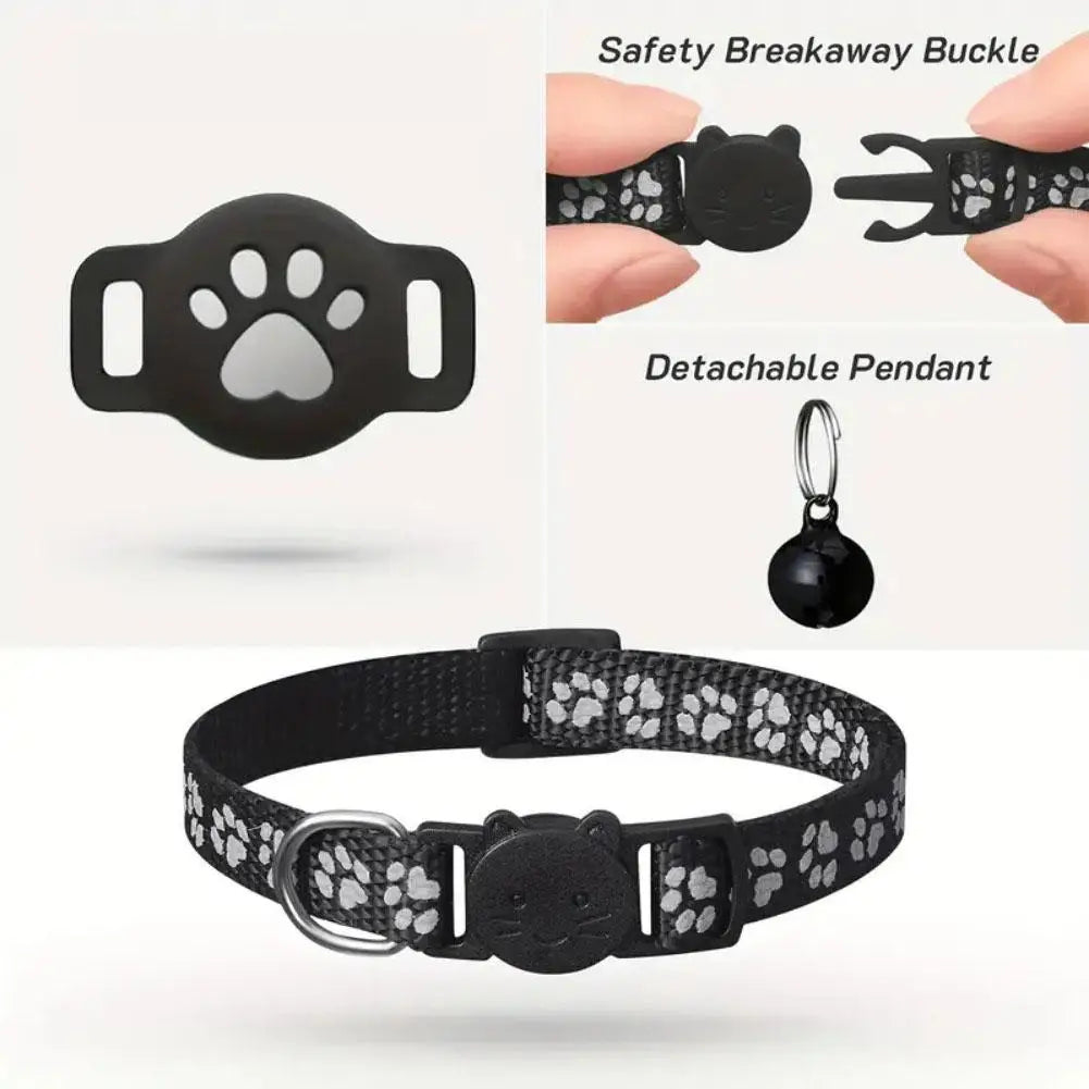 Collier GPS Chat – Localisation Temps Réel, Étanche & Réfléchissant