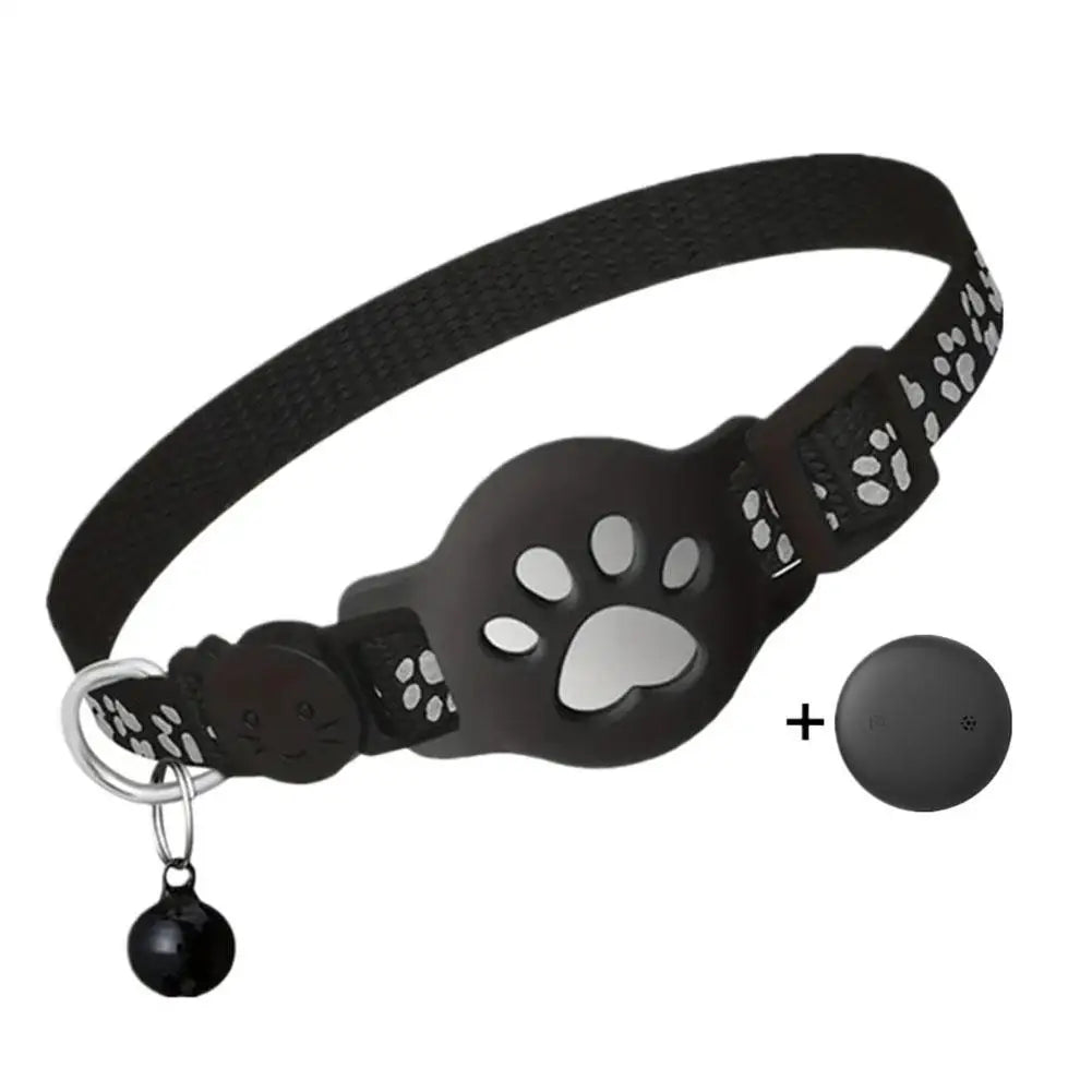 Collier GPS Chat – Localisation Temps Réel, Étanche & Réfléchissant