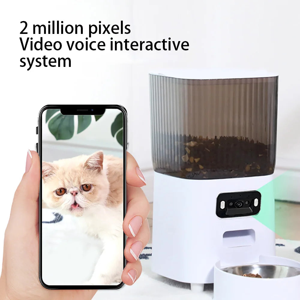 PawFlow Mangeoire Automatique avec Caméra – Double Bol, 5L, Contrôle via App