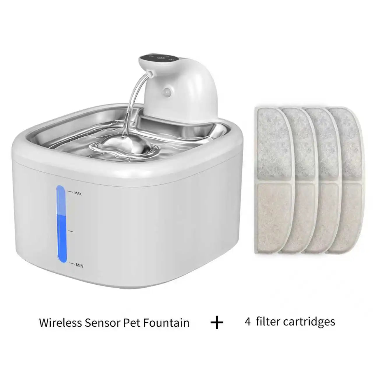 PawFlow Fontaine à Eau pour Chat – 3,5L Sans Fil & Détection de Mouvement