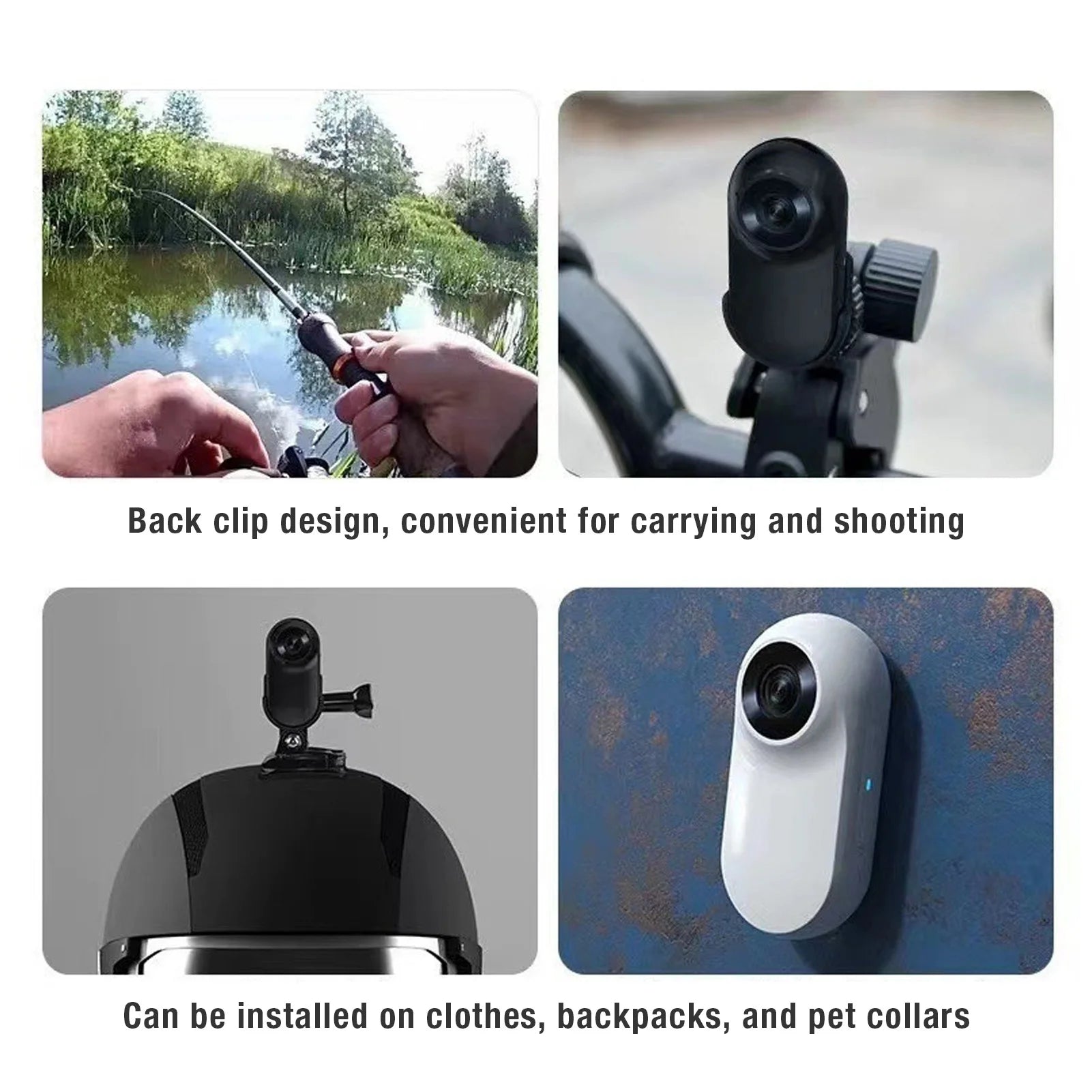 Caméra Collier Animal 120° – Fixation Magnétique, Vidéo & Photo