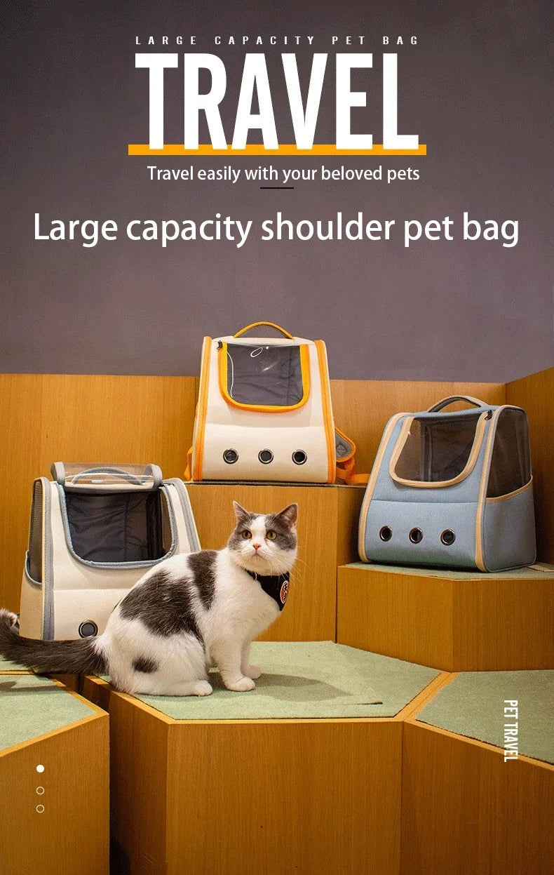 Sac à Dos de Transport Chat & Chien – Grande Capacité & Respirant
