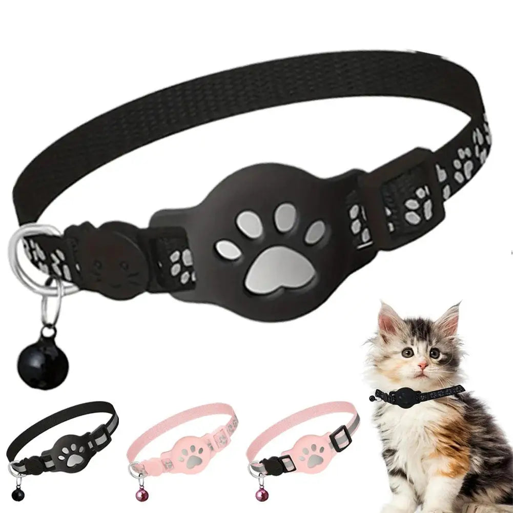 Collier GPS Chat – Localisation Temps Réel, Étanche & Réfléchissant