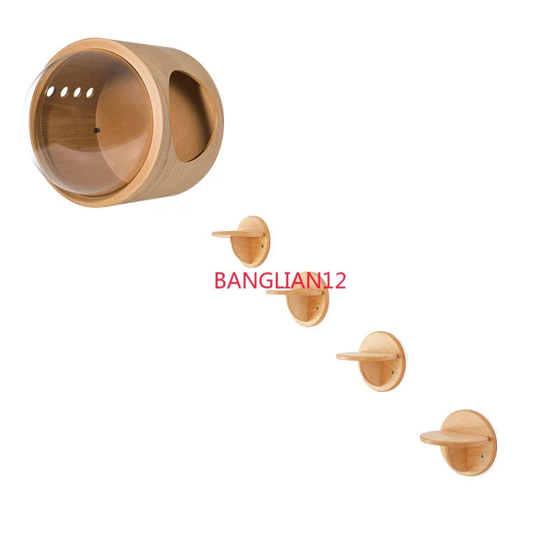 PawFlow Nid Mural Capsule pour Chat – Fixation Murale, 0 à 4 Plateformes