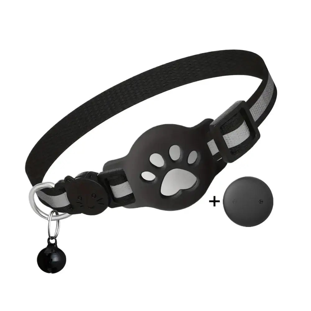 Collier GPS Chat – Localisation Temps Réel, Étanche & Réfléchissant
