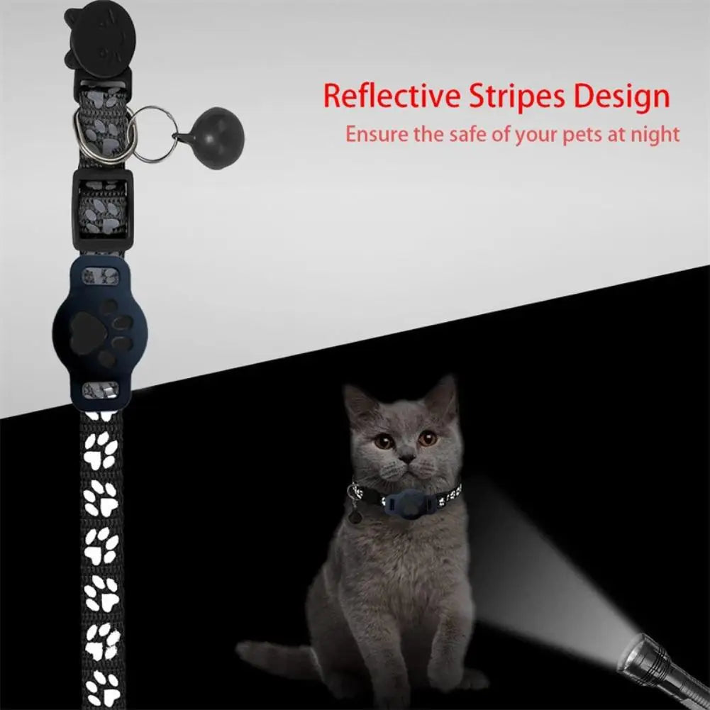 Collier GPS Chat – Localisation Temps Réel, Étanche & Réfléchissant