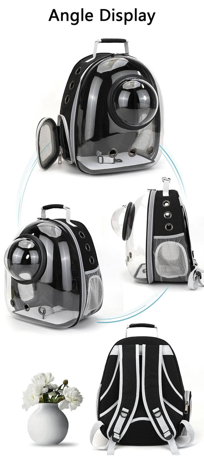 PawFlow Capsule Astronaute – Transport Sécurisé
