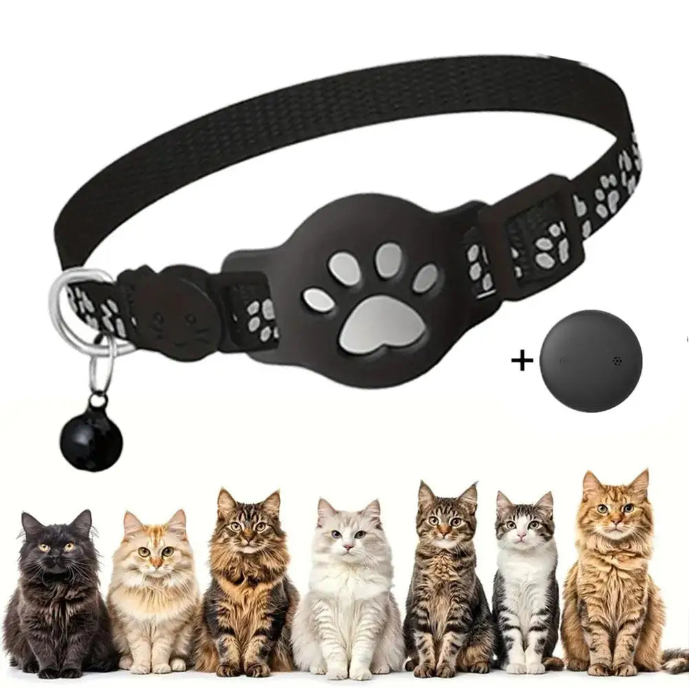 Collier GPS Chat – Localisation Temps Réel, Étanche & Réfléchissant
