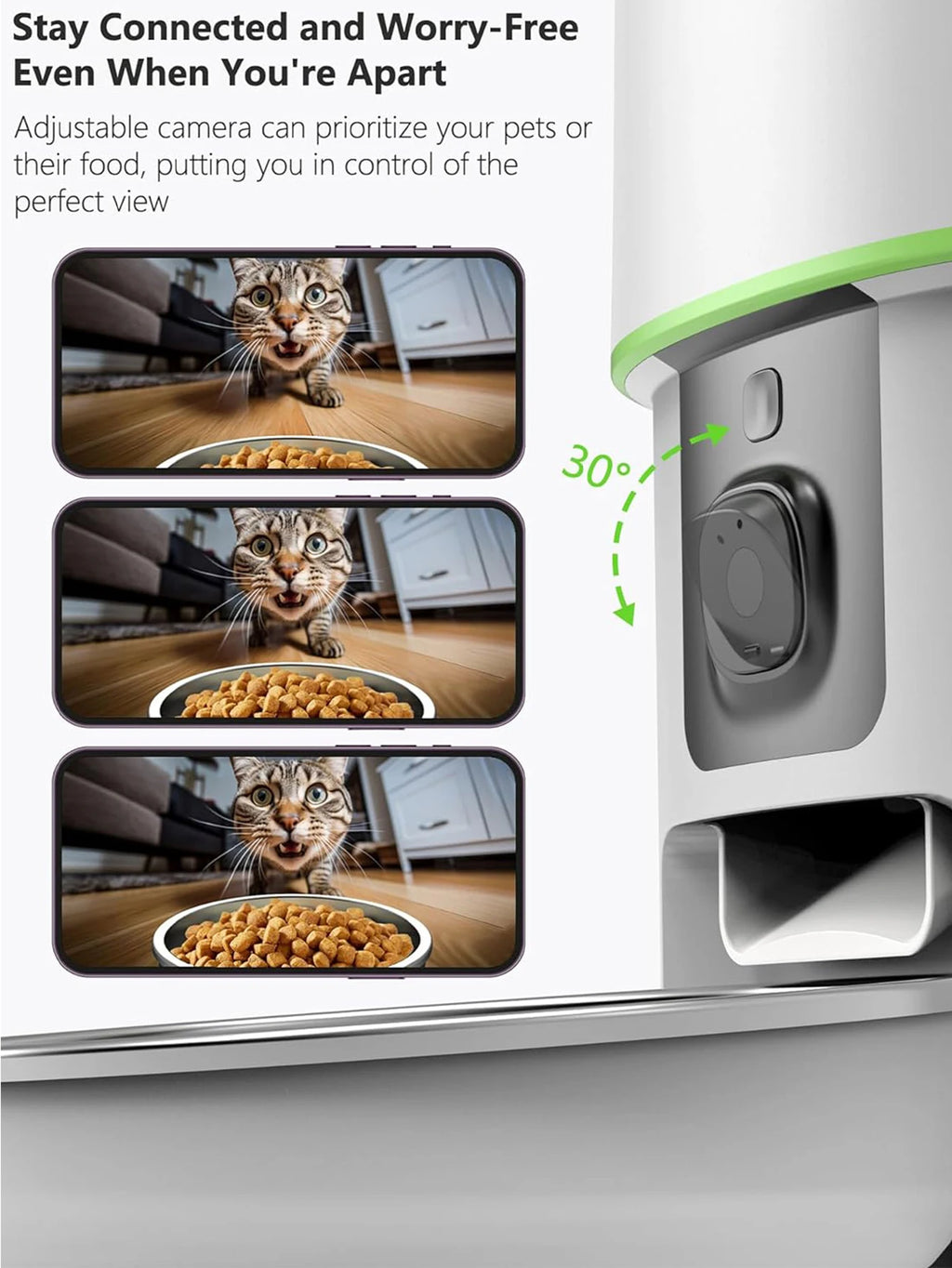 Gamelle Connectée Caméra HD WiFi 5G – Nourrissez & Surveillez à Distance
