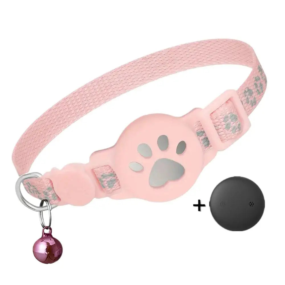 Collier GPS Chat – Localisation Temps Réel, Étanche & Réfléchissant