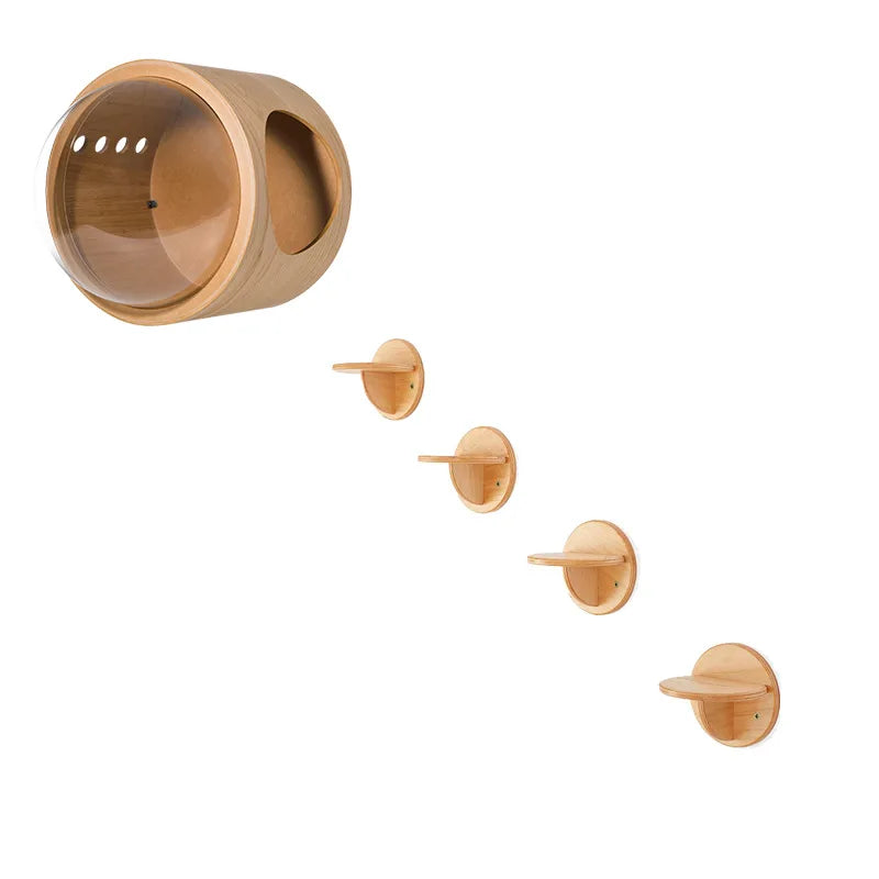 PawFlow Nid Mural Capsule pour Chat – Fixation Murale, 0 à 4 Plateformes