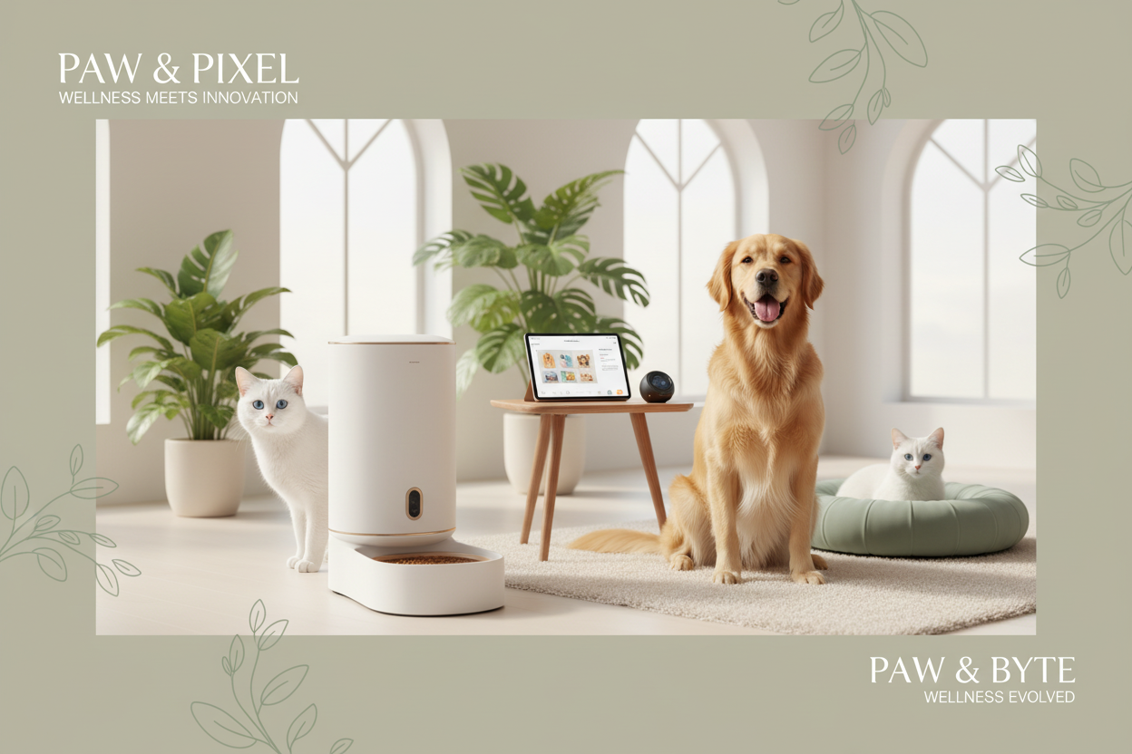 Bannière chat derrière distributeur avec chien